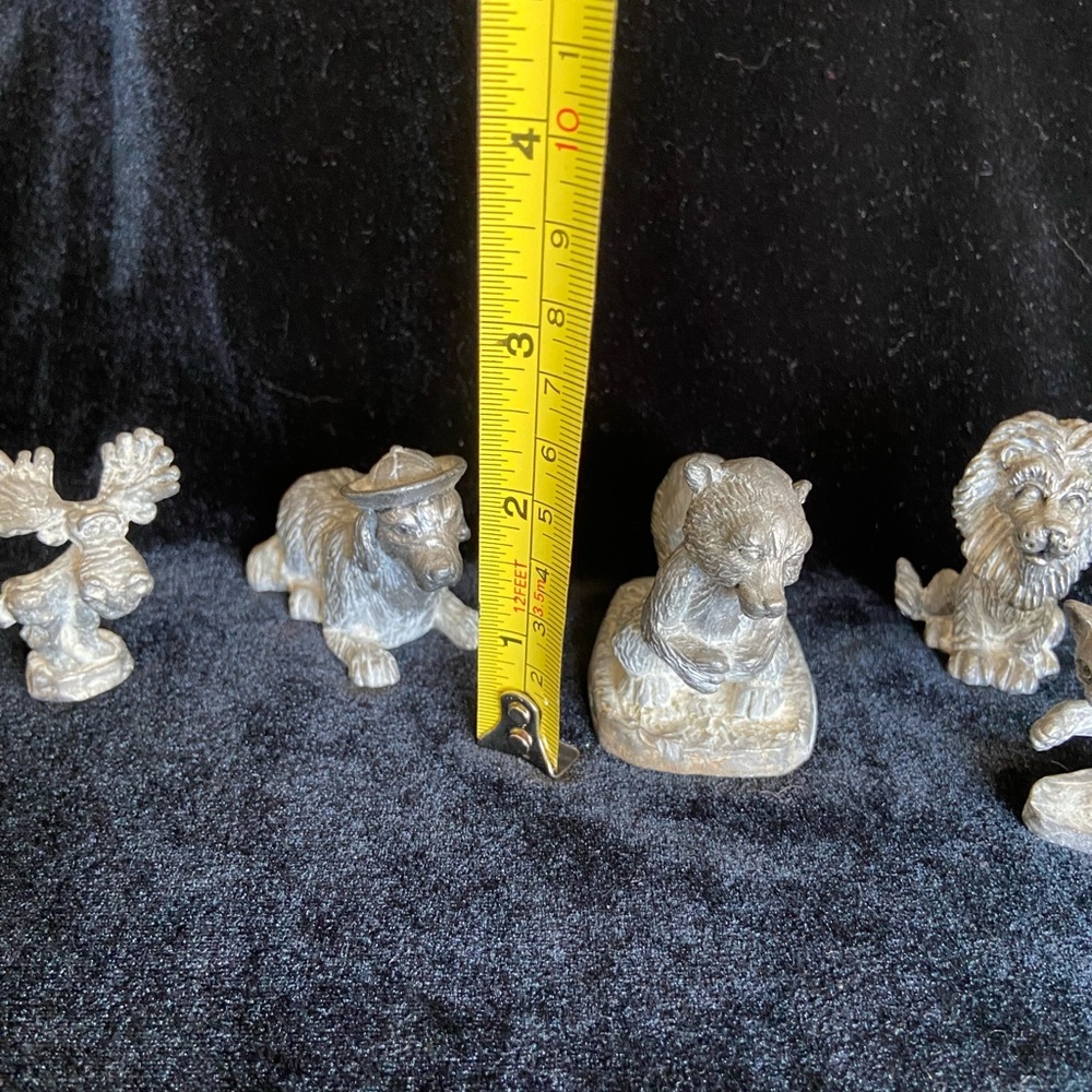 Lot of 5 Michael Ricker Pewter Sculpture Animals Moose Cat Dog Lion Squirrel - Picture 11 of 11